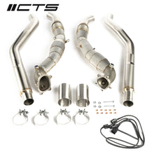 Load image into Gallery viewer, CTS Turbo Audi C7/C7.5 S6/S7/RS7 4.0T Cast Downpipe Set with High Flow Cats
