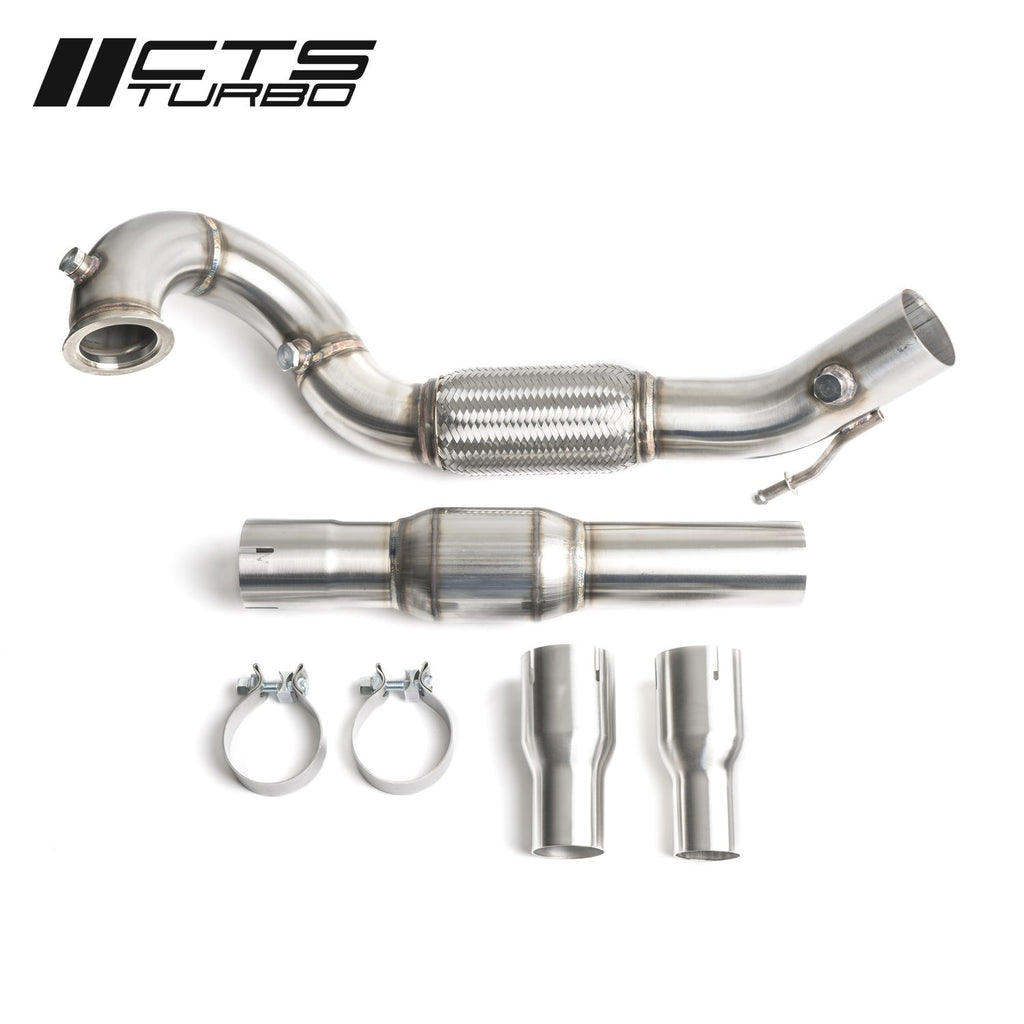 CTS Turbo MK6/MK7 Jetta SE 1.4T, MK7 Golf 1.4TSI 3" Downpipe with HIGH-FLOW CAT for EA211 engines MQB