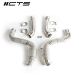 CTS TURBO MERCEDES-BENZ AMG W205/M177 C63/63S CATTED DOWNPIPES HIGH-FLOW CATS