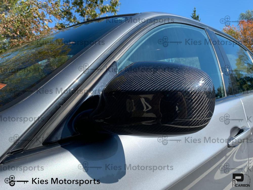 2009-2011 BMW E90 LCI 3 Series OEM Replacement Carbon Fiber Mirror Covers - Kies Motorsports