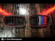 Load image into Gallery viewer, 2008-2012 BMW 3 Series (E90) LCI Carbon Fiber Double Slatted Kidney Grilles