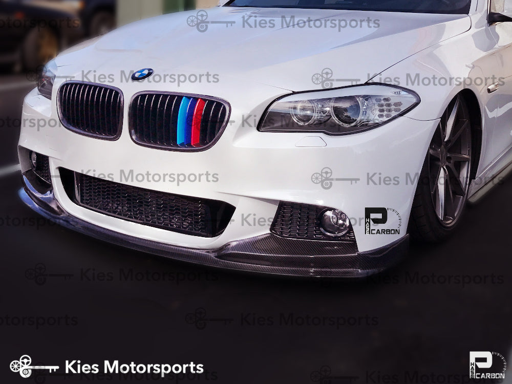 2011-2016 BMW 5 Series (F10) 3D Style Carbon Fiber Front Lip