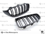 2014-2020 BMW 4 Series (F32 / F33 / F36) M4 Style Carbon Fiber Kidney Grilles (Various Finishes) - Also Fits OEM F82 M4 & F80 M3
