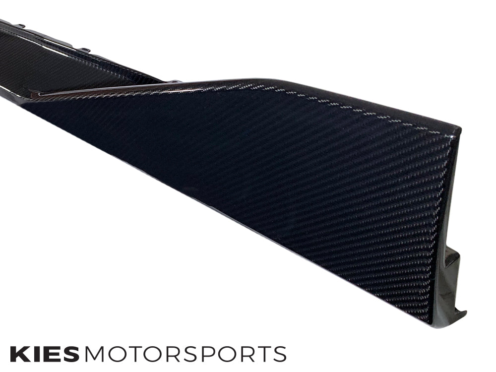 2020-2025 BMW M3 / M4 (G80 / G82 / G83) Performance Inspired Dry Carbon Fiber Side Skirt Extensions with Wing