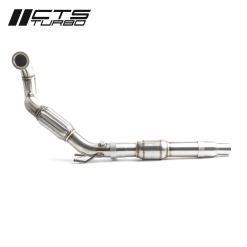 Alternative view of CTS Turbo MK6/MK7 Jetta SE 1.4T, MK7 Golf 1.4TSI 3" Downpipe with HIGH-FLOW CAT for EA211 engines MQB