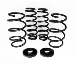 EMMANUELE DESIGN VW MK7/AUDI 8V LOWERING SPRING KIT WITH REAR SPRING PADS (MQB GOLF, GTI, GOLF R, A3, S3)