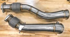 Alternative view of F97 F98 X3M X4M CATLESS DOWNPIPES