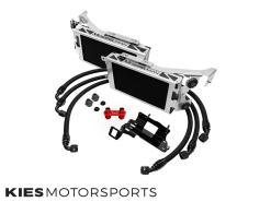 Mosselman Twin Oil Cooler Kit, Red, BMW 3-Series E9X