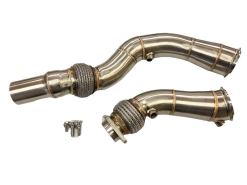 Alternative view of MAD BMW S55 3.5" FAT BOY DOWNPIPES M2C M3 M4 W/ FLEX SECTION