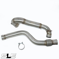 Alternative view of SLE Catless Downpipe / Midpipe – Mercedes-Benz M133 (A45 / CLA45 / GLA45 AMG)